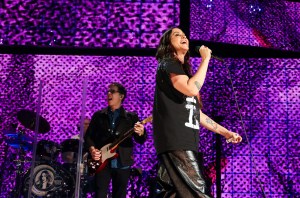 Alanis Morissette performs onstage during the FIREAID Benefit Concert for California Fire Relief at The Kia Forum on January 30, 2025 in Inglewood, California.  (Photo by John Shearer/Getty Images for FIREAID)
