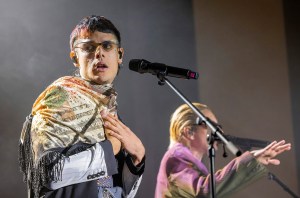 Ca7riel of Ca7riel and Paco Amoroso performs live during a concert at Metropol Berlin on December 10, 2024 in Berlin, Germany.