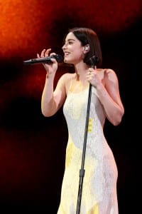 Gracie Abrams performs onstage during the FIREAID Benefit Concert for California Fire Relief at Intuit Dome on January 30, 2025 in Inglewood, California. (Photo by Kevin Mazur/Getty Images for FIREAID)