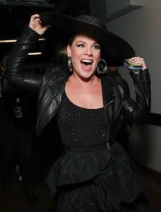 P!nk¬†attends the FIREAID Benefit Concert for California Fire Relief at The Kia Forum on January 30, 2025 in Inglewood, California.  (Photo by Monica Schipper/Getty Images for FIREAID)