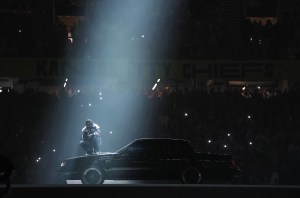 Kendrick Lamar performs onstage during Apple Music Super Bowl LIX Halftime Show at Caesars Superdome on February 09, 2025 in New Orleans, Louisiana.  (Photo by Jamie Squire/Getty Images)