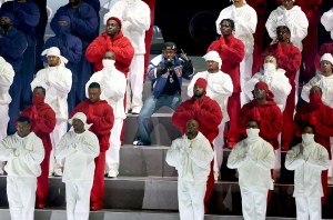 Kendrick Lamar performs onstage during Apple Music Super Bowl LIX Halftime Show at Caesars Superdome on February 09, 2025 in New Orleans, Louisiana.  (Photo by Cindy Ord/Getty Images)