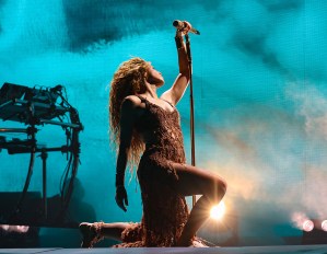 Shakira performs onstage during Shakira: Las Mujeres Ya No Lloran World Tour Kick Off - Rio de Janeiro at Estádio Olímpico Nilton Santos on Feb. 11, 2025 in Rio de Janeiro, Brazil.