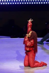 SZA performs onstage during Apple Music Super Bowl LIX Halftime Show at Caesars Superdome on February 09, 2025 in New Orleans, Louisiana.  (Photo by Cindy Ord/Getty Images)