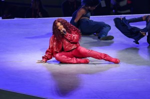 SZA performs at Super Bowl LIX at Caesars Superdome on February 09, 2025 in New Orleans, Louisiana.