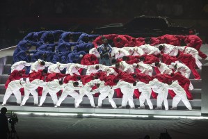 Kendrick Lamar performs at Super Bowl LIX at Caesars Superdome on February 09, 2025 in New Orleans, Louisiana.