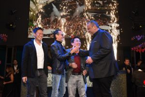 Andrew Li, Marc Anthony, Hui Lim and Sam Nazarian