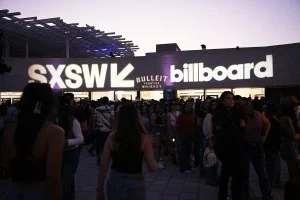 The Bulleit bar during the Billboard THE STAGE at SXSW held at Moody Amphitheater at Waterloo Park on March 15, 2025 in Austin, Texas.