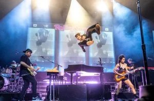 Benson Boone does a flip