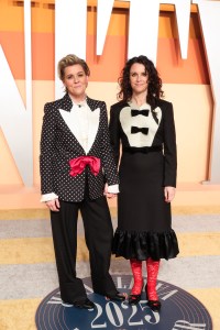 Brandi Carlile, Catherine Shepherd at the 2025 Vanity Fair Oscar Party Hosted By Radhika Jones held at Wallis Annenberg Center for the Performing Arts on March 02, 2025 in Beverly Hills, California.