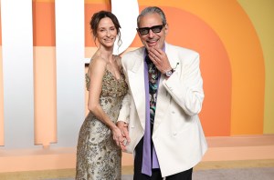 Emilie Livingston, Jeff Goldblum at the 2025 Vanity Fair Oscar Party Hosted By Radhika Jones held at Wallis Annenberg Center for the Performing Arts on March 02, 2025 in Beverly Hills, California.