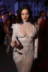 Rosal√≠a attends the 2025 Vanity Fair Oscar Party Hosted By Radhika Jones at Wallis Annenberg Center for the Performing Arts on March 02, 2025 in Beverly Hills, California. (Photo by Matt Winkelmeyer/VF25/WireImage for Vanity Fair)