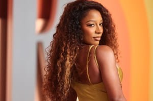 Victoria Monét at the 2025 Vanity Fair Oscar Party Hosted By Radhika Jones held at Wallis Annenberg Center for the Performing Arts on March 02, 2025 in Beverly Hills, California.