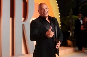 Vin Diesel at the 2025 Vanity Fair Oscar Party Hosted By Radhika Jones held at Wallis Annenberg Center for the Performing Arts on March 02, 2025 in Beverly Hills, California.