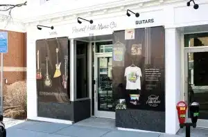 Round Hill Music Co. store front in Greenwich, Connecticut