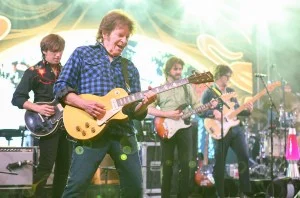 Shane Fogerty, Tyler Fogerty, John Fogerty at the BMI showcase during SXSW Conference & Festivals at Stubb's on March 11, 2025 in Austin, Texas.