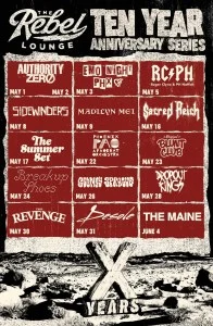 The rebel lounge, ten year anniversary series