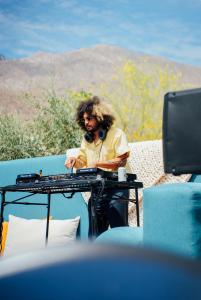 Rhythm Luna gets the crowd moving at Billboard and Amazon Health’s Pop-up Party held at Ace Hotel & Swim Club Palm Springs on April 12, 2025 in Palm Springs, California.