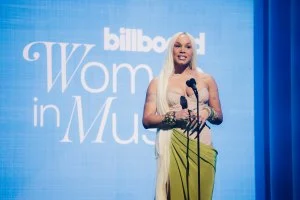 Tanner Adell Crown Royal at the Billboard Women in Music 2025 held at the YouTube Theater on March 29, 2025 in Los Angeles, California.