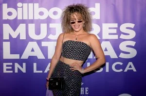 Daniela Darlin at the Billboard and BRAVAS Entertainment Honor Latina Music Executives event held at Telemundo Center on April 23, 2025 in Miami, Florida.