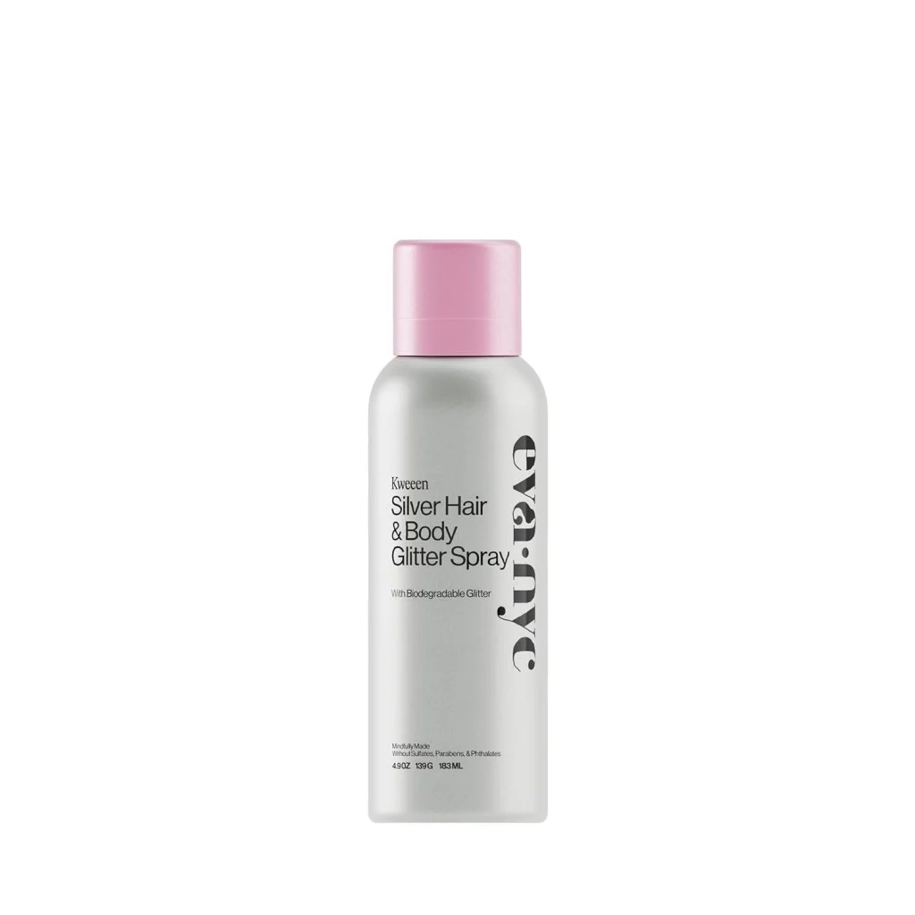 Eva NYC Kweeen Silver Hair and Body Glitter Spray