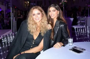 Rosela Zavala and Ana Bárbara at the Billboard and BRAVAS Entertainment Honor Latina Music Executives event held at Telemundo Center on April 23, 2025 in Miami, Florida.