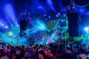 Skream B2B Partiboi69 performs at EDC Las Vegas 2025 at the Las Vegas Motor Speedway on May 16, 2025 in Las Vegas.