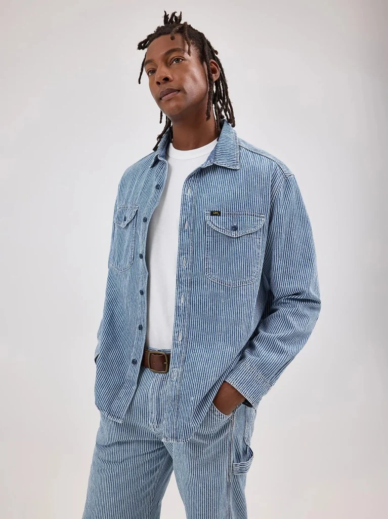 Lee 101 Railroad Stripe Selvedge Worker Shirt
