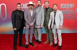 Howie Dorough, AJ McLean, Kevin Richardson, Nick Carter, Brian Littrell at the 60th Academy Of Country Music Awards held at the Ford Center at The Star on May 08, 2025 in Frisco, Texas.