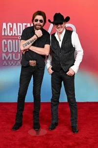 Ronnie Dunn, Kix Brooks of Brooks & Dunn at the 60th Academy Of Country Music Awards held at the Ford Center at The Star on May 08, 2025 in Frisco, Texas.