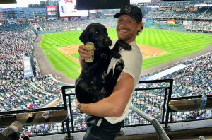 Chase Rice and dog Jack.