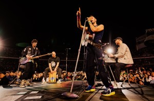 Coldplay perform at Goyang Stadium on April 16, 2025 in Seoul, South Korea.