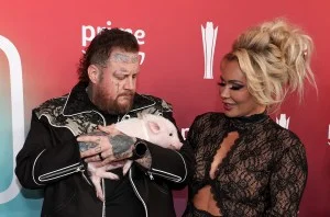 Jelly Roll, Bunnie Xo at the 60th Academy Of Country Music Awards held at the Ford Center at The Star on May 08, 2025 in Frisco, Texas.