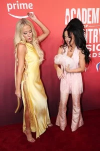 Megan Moroney, Jessie Murph at the 60th Academy Of Country Music Awards held at the Ford Center at The Star on May 08, 2025 in Frisco, Texas.