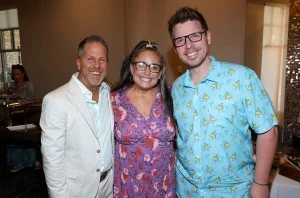 Jon Loba, Shelley Hargis, WIVK's Joey Tack at BBR Music Group Brunch at 2025 ACM Awards at Stonebriar Country Club on May 08, 2025 in Frisco, Texas.