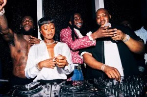 Burna Boy, Shaboozy at the Boom at the Standard Met Gala after party held at the Boom Boom Room at the Standard Hotel on May 05, 2025 in New York, New York.