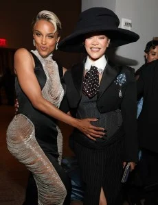NEW YORK, NEW YORK - MAY 05: (Exclusive Coverage) (L-R) Ciara and Rihanna attend the 2025 Met Gala Celebrating 