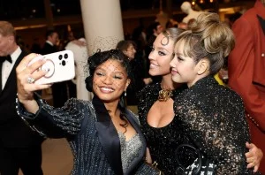 NEW YORK, NEW YORK - MAY 05: (Exclusive Coverage) (L-R) Halle Bailey, Sydney Sweeney, and Lisa attend the 2025 Met Gala Celebrating 