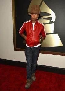 LOS ANGELES, CA - JANUARY 26: Singer Pharrell attends the 56th GRAMMY Awards at Staples Center on January 26, 2014 in Los Angeles, California. (Photo by Lester Cohen/WireImage)