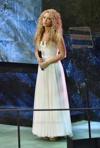 Shakira performs at The United Nations General Assembly on sept. 25, 2015 in New York City.