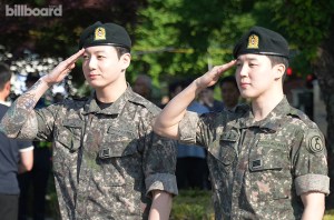 Jimin and Jung Kook of BTS appear in Yeoncheon, South Korea, after being discharged from mandatory military service on June 11, 2025.