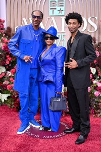 Snoop Dogg, Shante Broadus, Jonathan Daviss at the BET Awards 2025 held at the Peacock Theater on June 09, 2025 in Los Angeles, California.