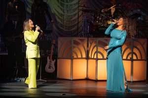 Shoshana Bean (left) and Deborah Cox performing at the 2025 Apollo Theater Spring Benefit on June 04, 2025 in New York.