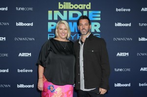 Colleen Theis and Brad Navin at Billboard's Indie Power Players held at Harbor NYC on June 10, 2025 in New York, New York.