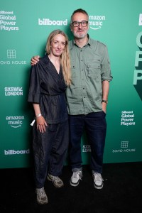 Laura Monks, Tom Lewis at the Billboard Global Power Players party held at the Shoreditch House on June 04, 2025 in London, England.