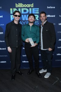 Peso Pluma, Tito Double P at Billboard's Indie Power Players held at Harbor NYC on June 10, 2025 in New York, New York.