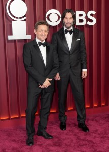 Alex Winter and Keanu Reeves at The 78th Annual Tony Awards held at Radio City Music Hall on June 08, 2025 in New York, New York.