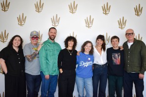 (L-R): McKenzie Rice (Little Operation), Greg Sowders (WCM), Christian Stavros (Little Operation), Rachel Jacobson (WCM), Carianne Marshall (WCM), Madi Diaz, Evan Taubenfeld (Crush Music), Guy Moot (WCM)