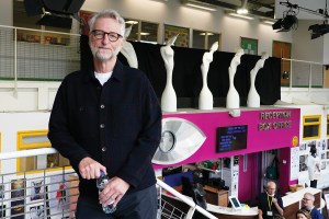 Billy Bragg during a visit to the Brit school on Oct. 13, 2023 in London, England.