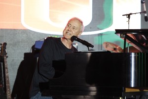 Bruce Hornsby performs on stage during the University of Miami celebrates Centennial with a concert featuring the University of Miami and Frost School of Music alumni on April 8, 2025 in Miami, Florida.